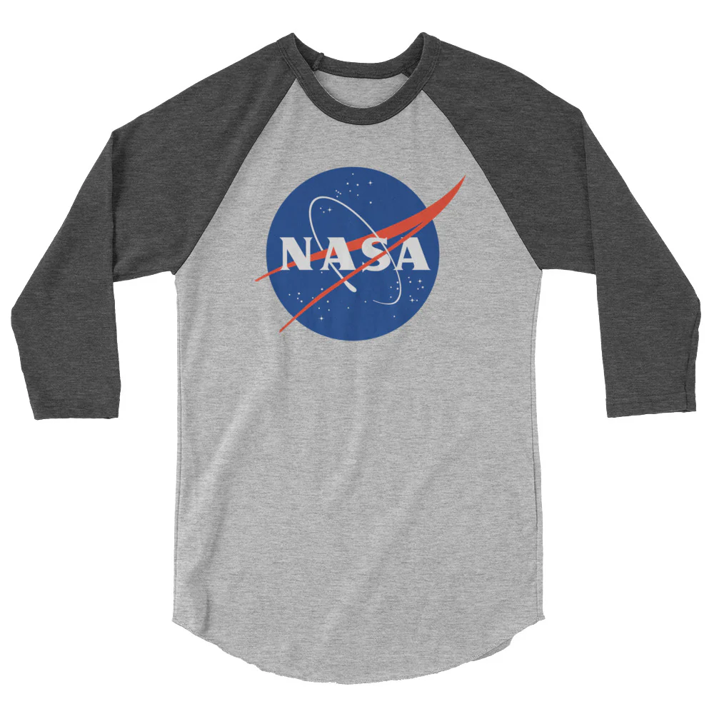 Nasa 'Meatball' 3/4 sleeve raglan shirt