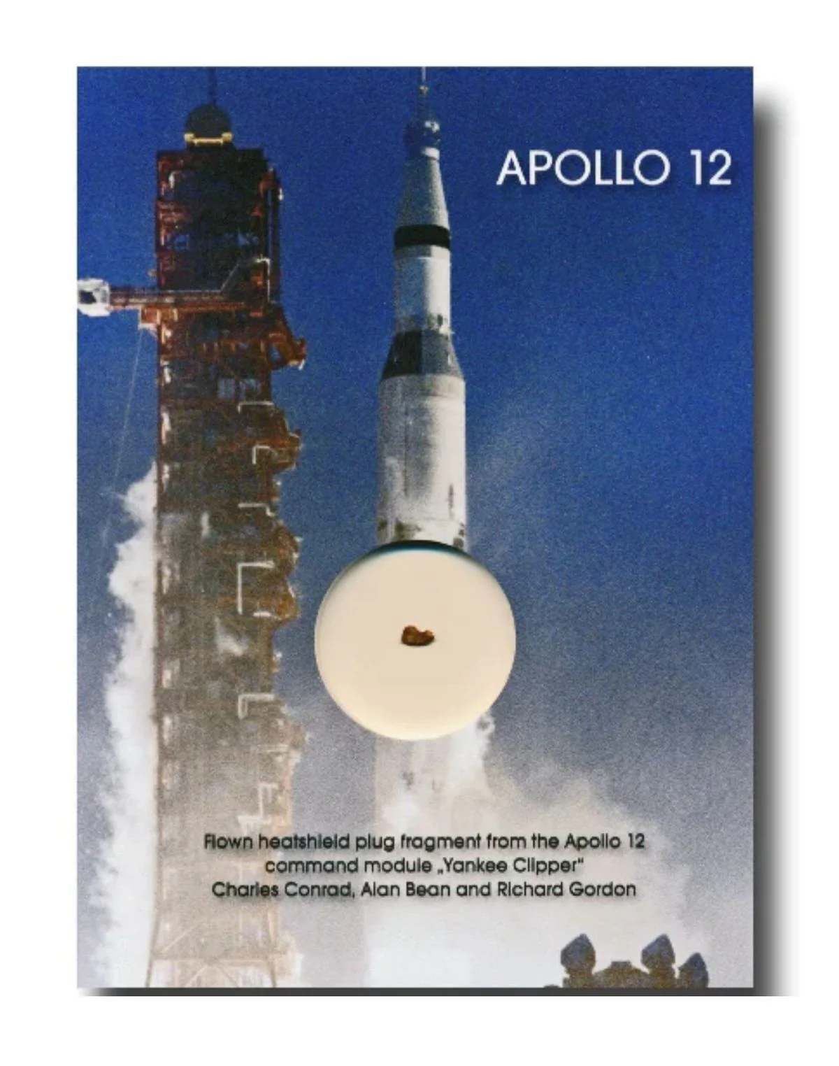 Apollo 12 flown heatshield fragment from the CM "Yankee Clipper"