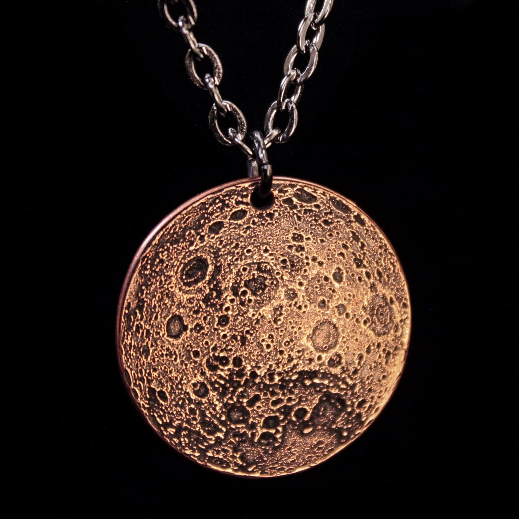 Blood Moon Copper Necklace - 1 in / 26 mm Pendant or Charm - Image 3