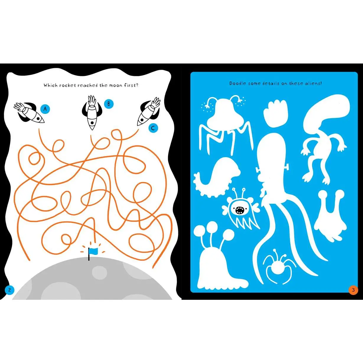 Brain Boosters Space Puzzles (with Neon Colors) Learning Activity Book For Kids By Vicky Barker - Image 2