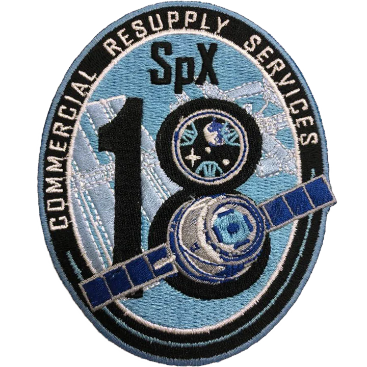 CRS SpaceX 18 Mission Patch