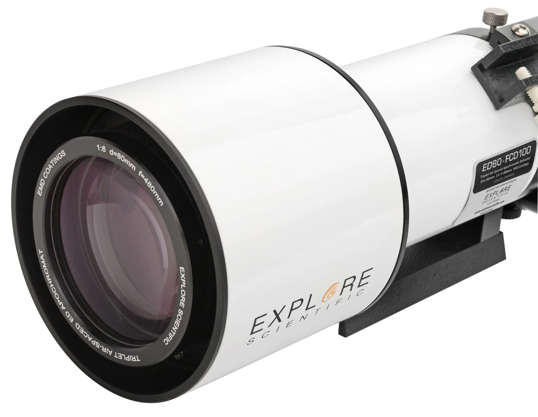 Explore Scientific ED80-FCD100 Series Air-Spaced Triplet Refractor Telescope and Hybrid 2N1 Finder Base- FCD100-0806-01 - Image 2