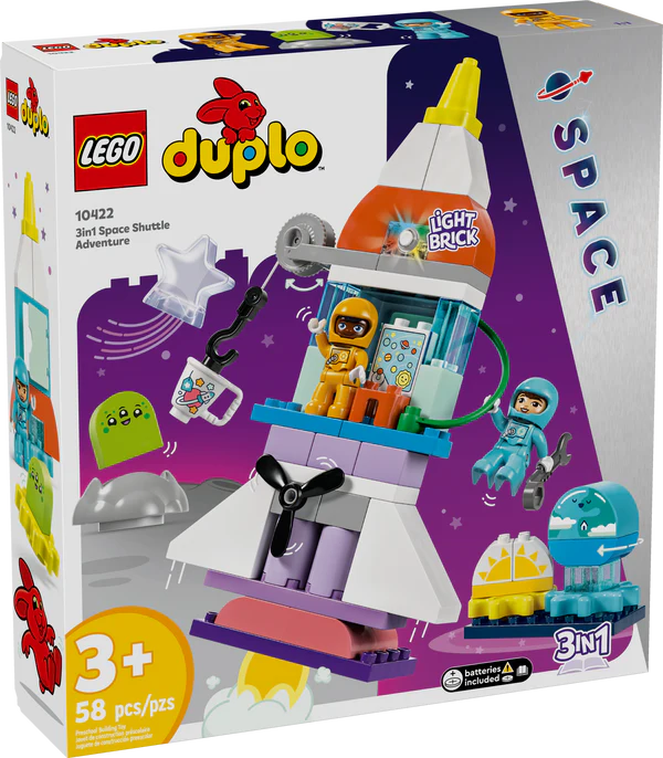 LEGO DUPLO 3-in-1 Space Shuttle Adventure 10422 Set - Image 2