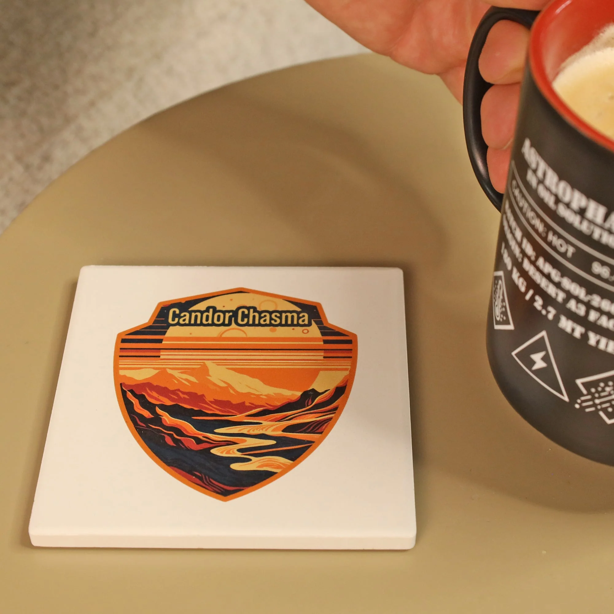 Mars Locations Ceramic Coaster Set - Image 4