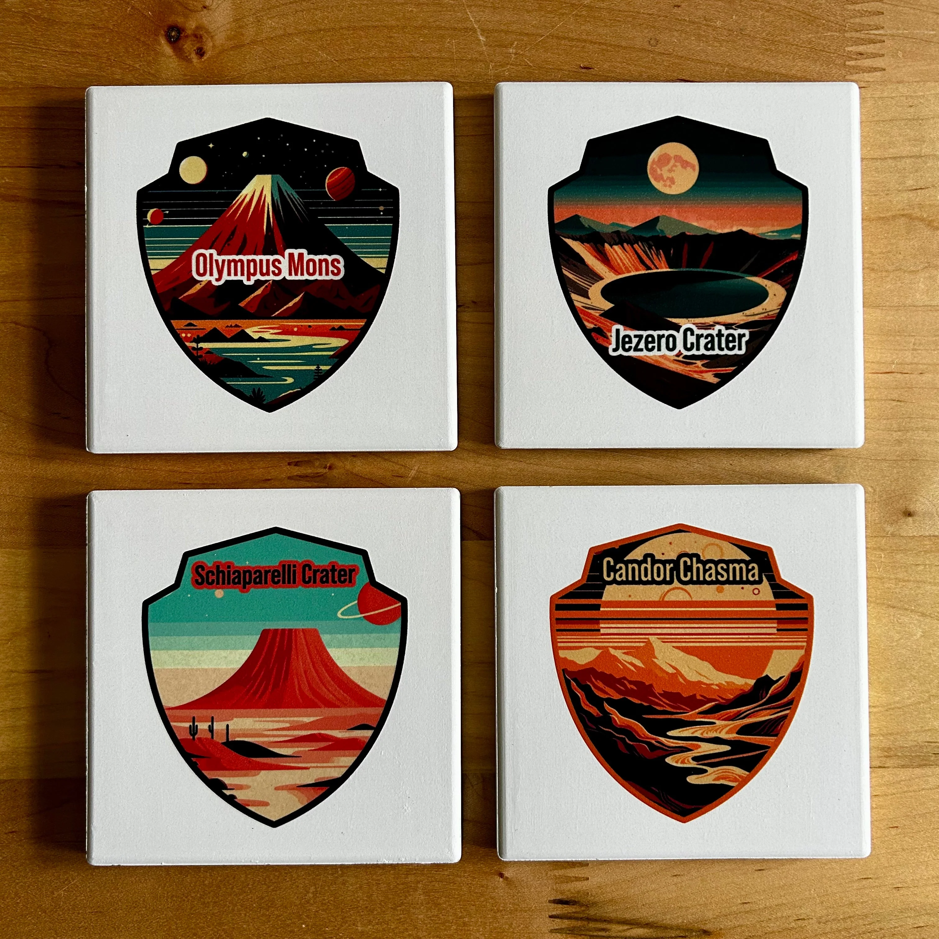 Mars Locations Ceramic Coaster Set - Image 5