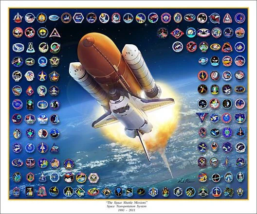 "The Space Shuttle Missions" - Giclee Print 11" x 14" or 20" x 24|"